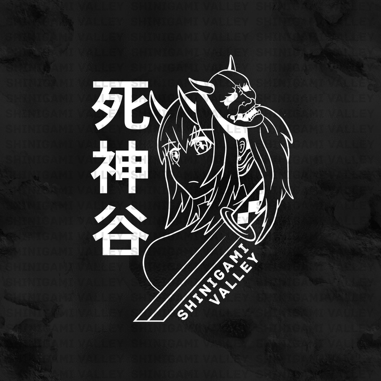 Japanese Anime Girl Mask Transfer Vinyl Decal - Looking Left