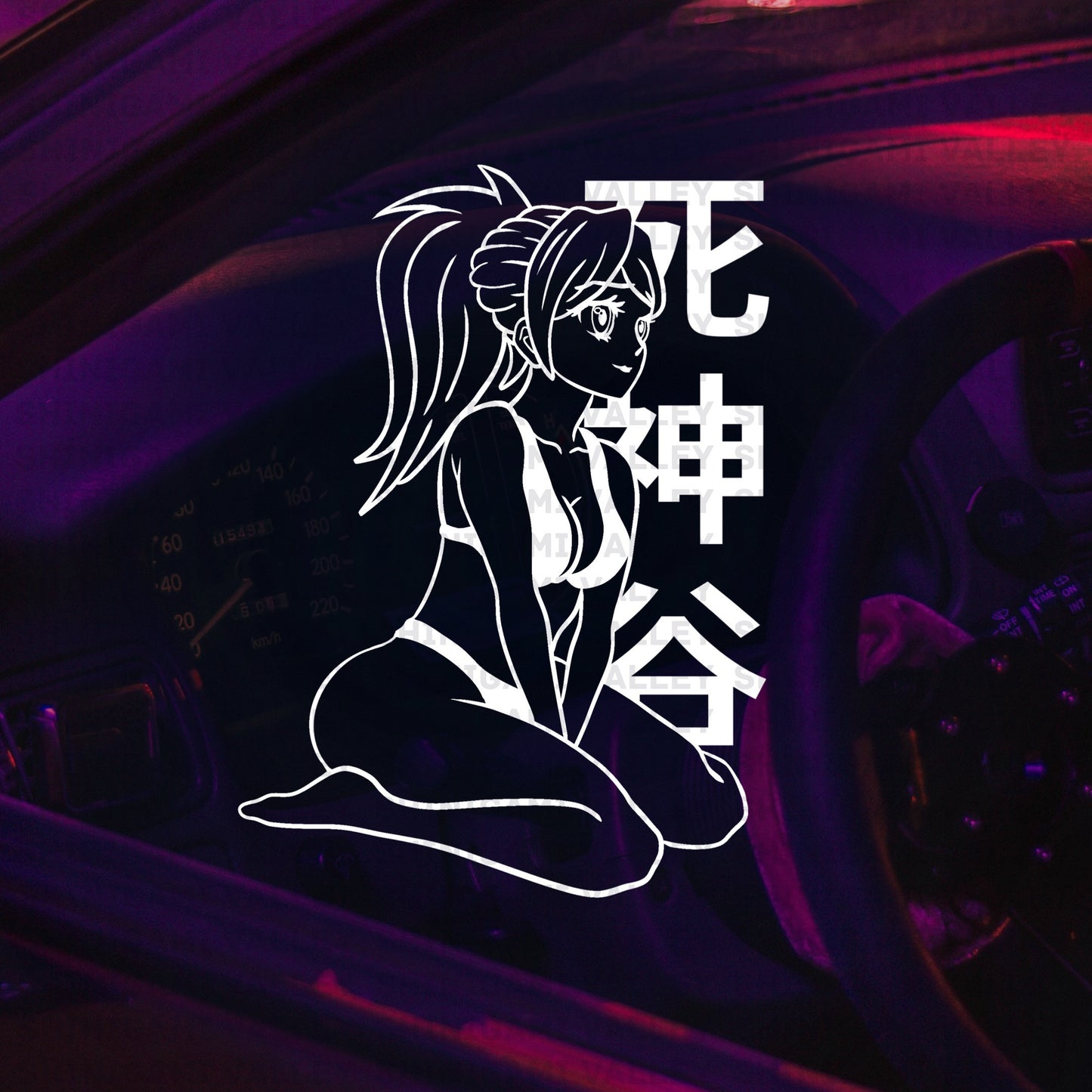 Japanese Anime Bikini Babe Transfer Vinyl Decal - Looking Right