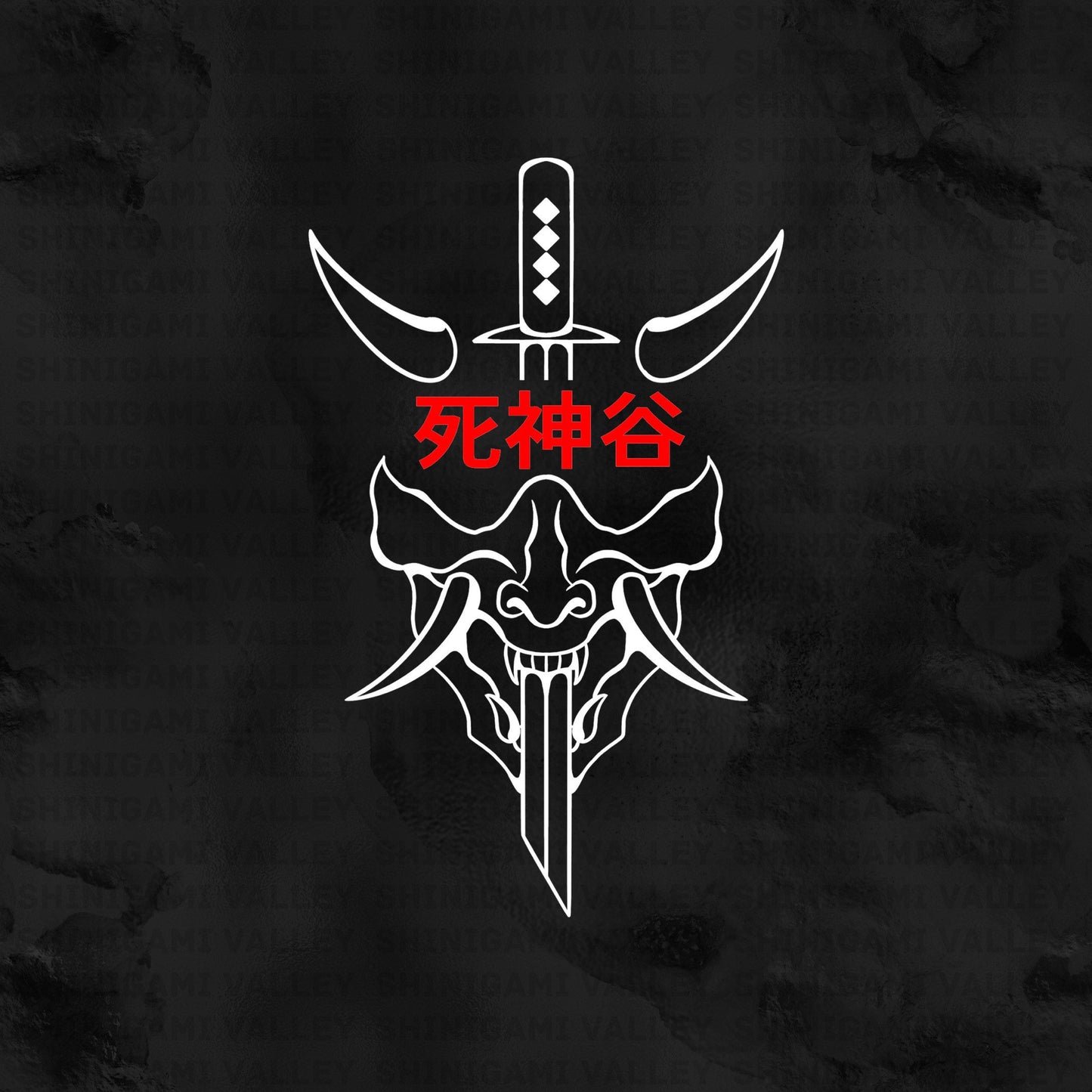 Japanese Mask Car Air Freshener (Shinigami Valley Logo)