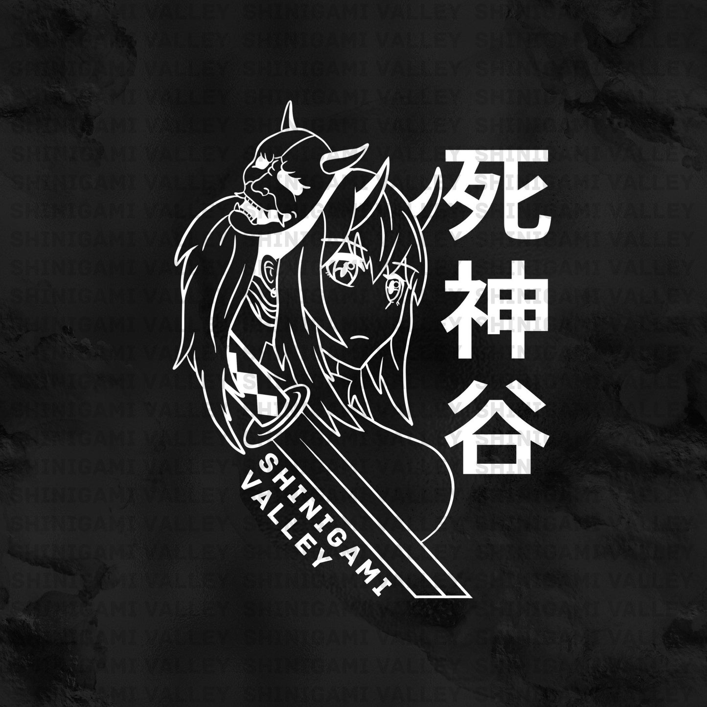 Japanese Anime Girl Mask Transfer Vinyl Decal - Looking Right