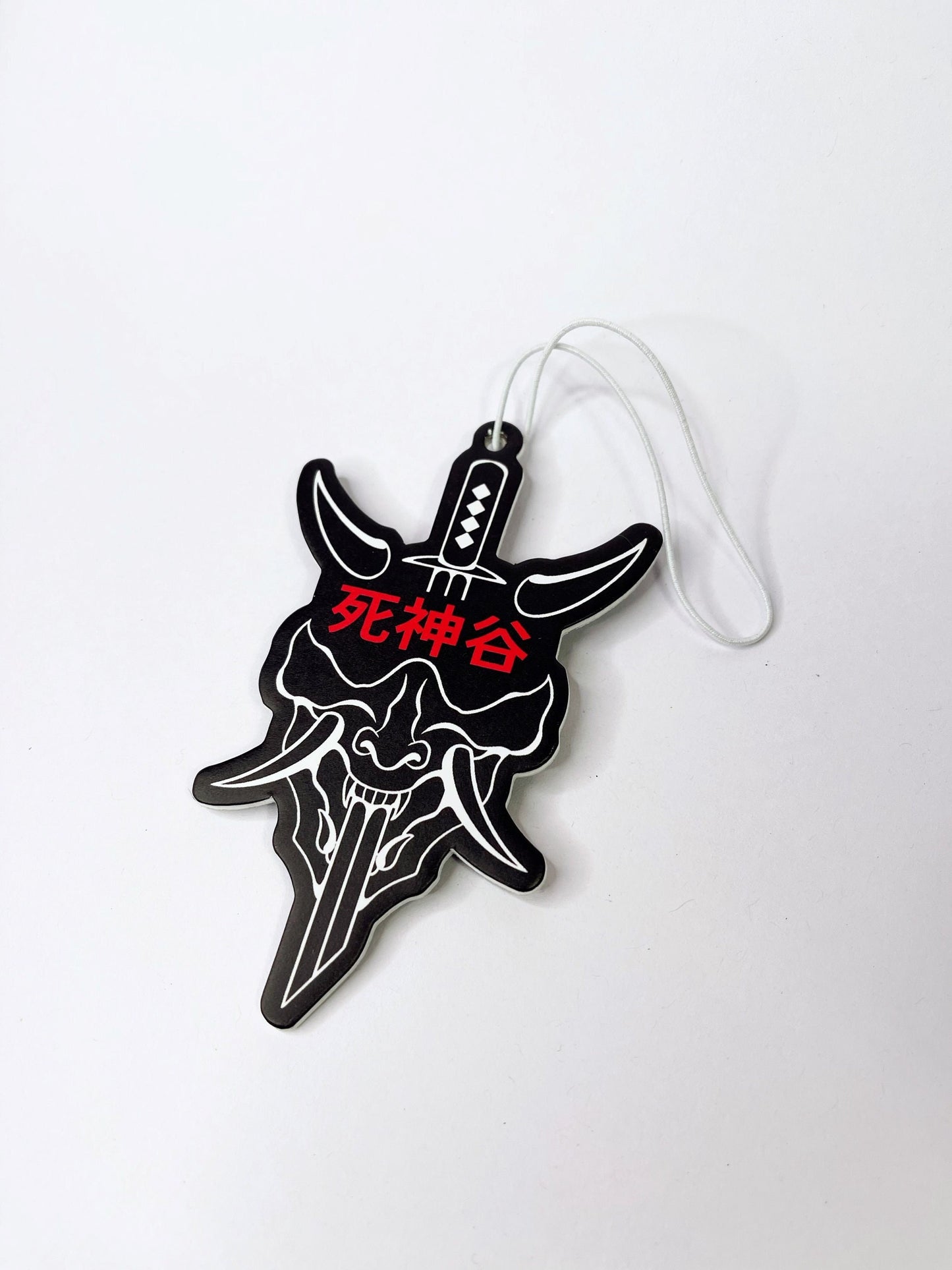 Japanese Mask Car Air Freshener (Shinigami Valley Logo)