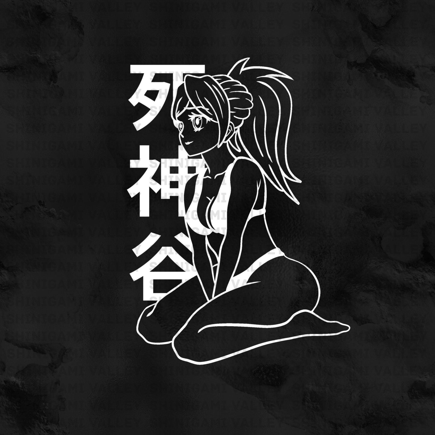 Japanese Anime Bikini Babe Transfer Vinyl Decal - Looking Left